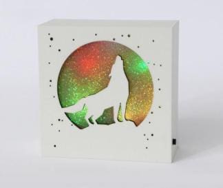 LED Wolf Baying Light Box