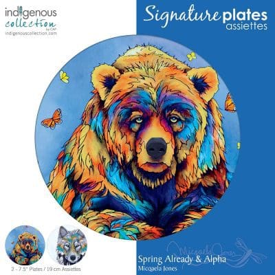 "Spring Already & Alpha" 7.5 inch Indigenous Collection Signature Plates Box Set