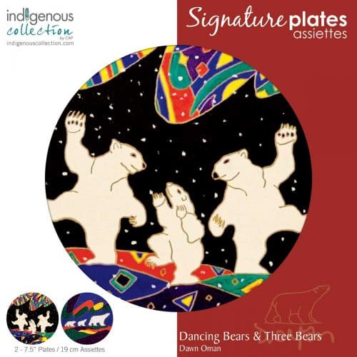 "Dancing Bears & Three Bears" 7.5 inch Indigenous Collection Signature Plates Box Set