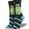 "Celestial Moon Cat" Laurel Burch Women's Novelty Crew Socks