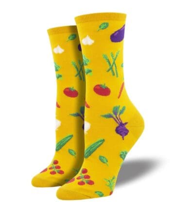 "Veggie Might" Women's Novelty Crew Socks