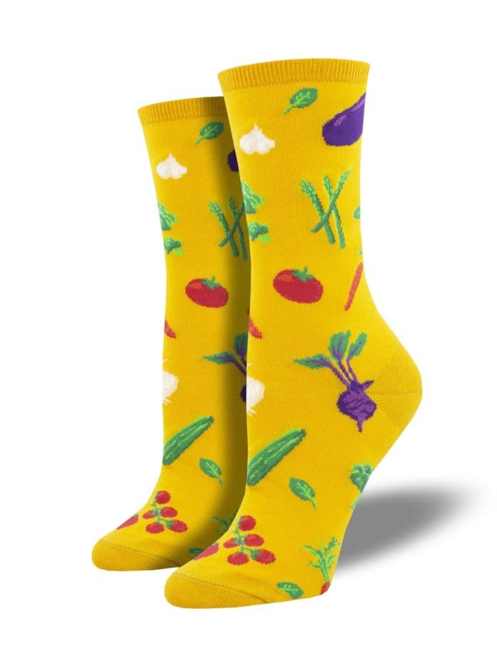 "Veggie Might" Women's Novelty Crew Socks