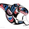 "Killer Whale Design" 14.25" x 12" Framed Art Print by Artist Richard Shorty