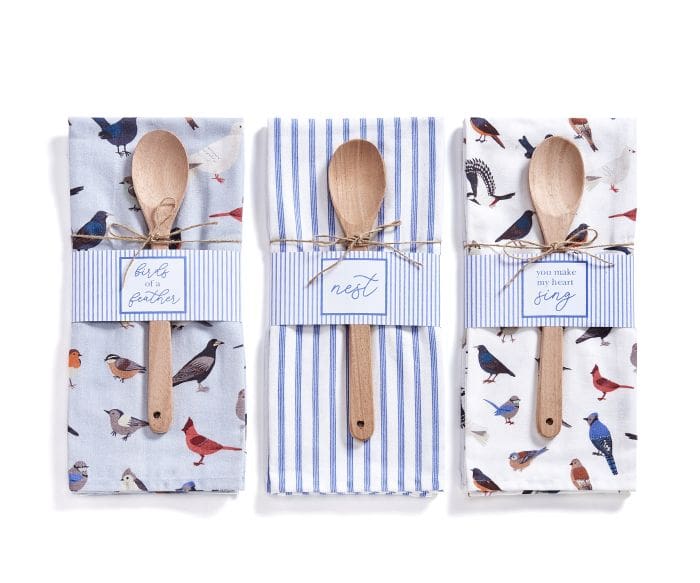 Songbird Tea Towel with Spoon Set