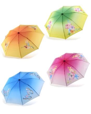 17.7" Polyester Umbrella with Carry Pouch Assorted Colours