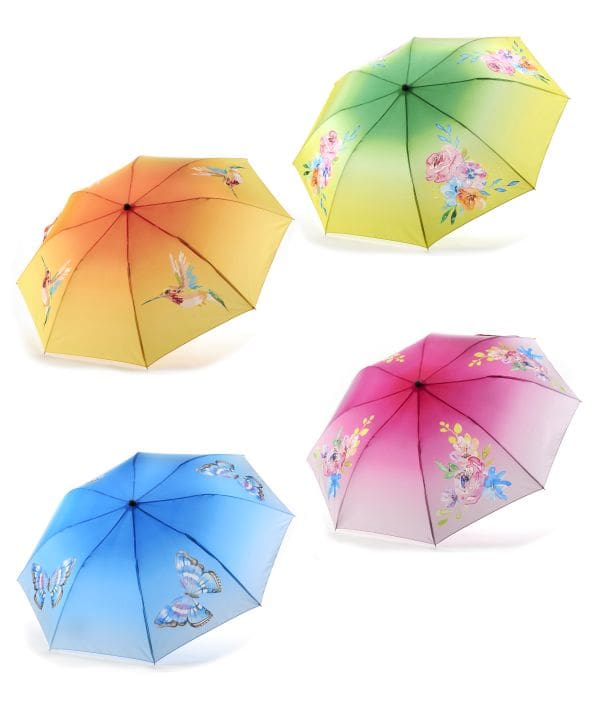 17.7" Polyester Umbrella with Carry Pouch Assorted Colours