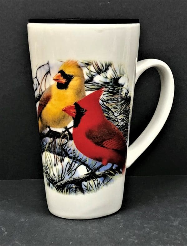19 oz. Porcelain Mug with Cardinal Design