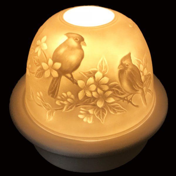 5" Cardinal Candle Dome Light with Candle Plate