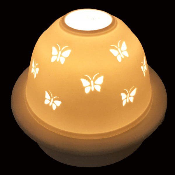 5" Butterfly Lake Candle Dome Light with Candle Plate