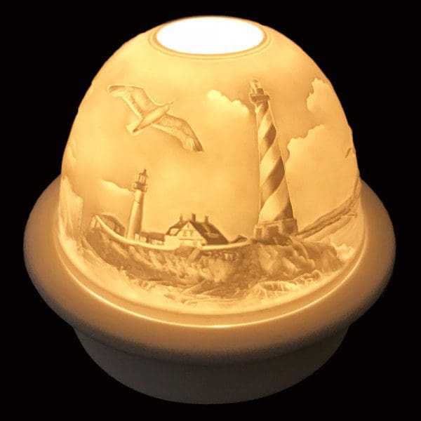 5" Lighthouse Candle Dome Light with Candle Plate