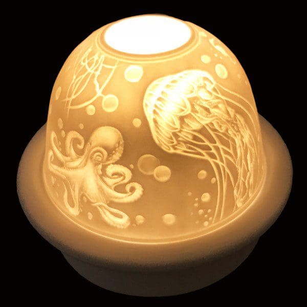 5" Under The Sea Candle Dome Light with Candle Plate