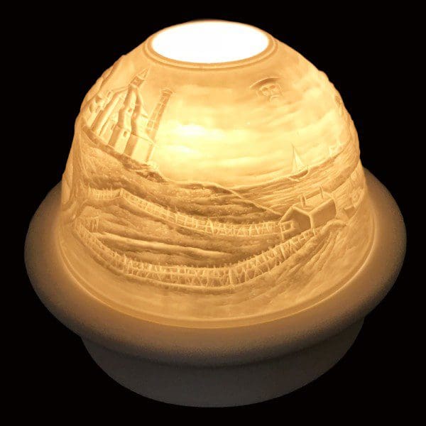 5" Puffins Candle Dome Light with Candle Plate