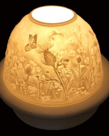 5" Poppy Candle Dome Light with Candle Plate