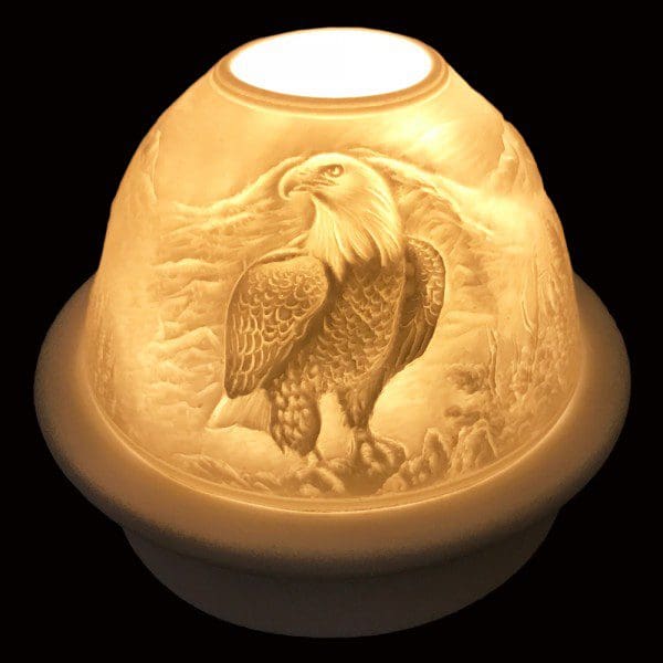 5" Eagle Candle Dome Light with Candle Plate