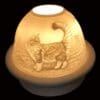 5" Cat Candle Dome Light with Candle Plate