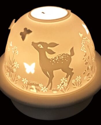 5" Bambi Deer Candle Dome Light with Candle Plate