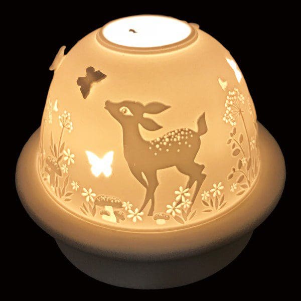 5" Bambi Deer Candle Dome Light with Candle Plate