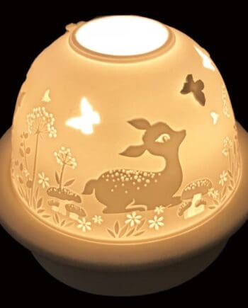 5" Bambi Deer Candle Dome Light with Candle Plate