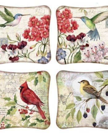 4.25" Bird Coasters Set of 4