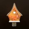 Porcelain Blue Jay On Birdhouse Night Light