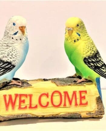 7.25" Budgies Welcome Sign