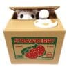 Cat Strawberry Box Piggy Bank