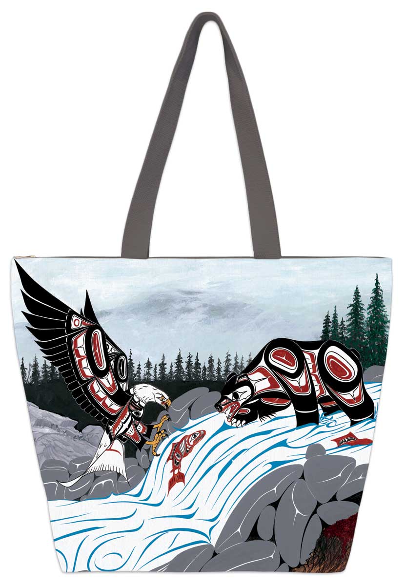 Cycle of Life 20" x 15" Art Tote Bag by Indigenous Artist Richard Shorty