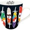 Up and Down Feathers Art Mug by Indigenous Artist John Balloue