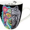 Thaddeus Wolf Art Mug by Indigenous Artist Donna "The Strange" Langhorne