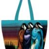 Three Sisters 20" x 15" Art Tote Bag by Indigenous Artist Betty Albert