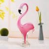 12.5" pink flamingo blown glass figurine