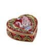 1.8" Swan Heart Shaped Box Crystal Studded Jewelry Trinket Box