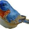 2.4" Robin Bluebird Crystal Studded Jewelry Trinket Box