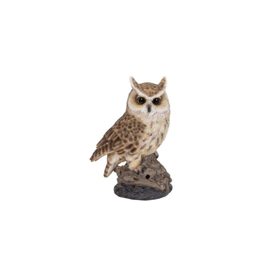 6" Long Eared Owl Motion Activated Singing Figurine