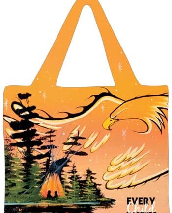 "Eagle Protector" 18" x 15" Reusable Art Shopping Bag by Artist William Monague