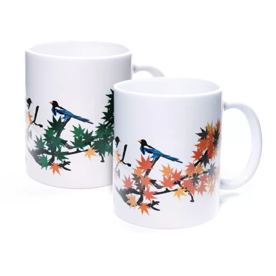 "Maple Leaves" 12 oz. Morphing Porcelain Mug