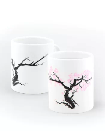 "Cherry Blossom" 12 oz. Morphing Porcelain Mug