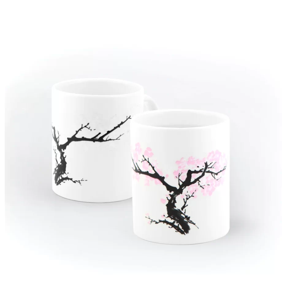 "Cherry Blossom" 12 oz. Morphing Porcelain Mug