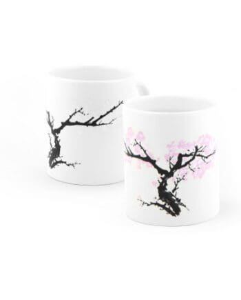 "Cherry Blossom" 12 oz. Morphing Porcelain Mug