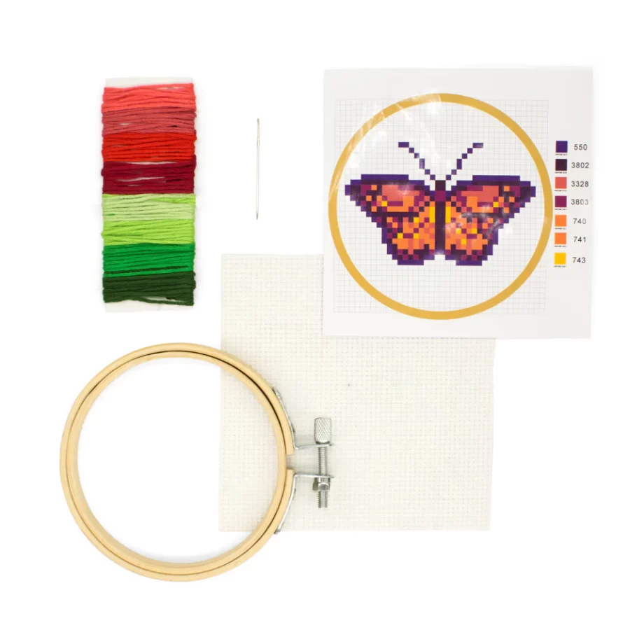 "Butterfly" Mini Cross Stitch Embroidery Kit