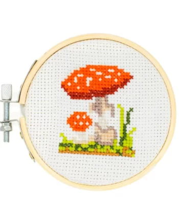 "Mushroom" Mini Cross Stitch Embroidery Kit