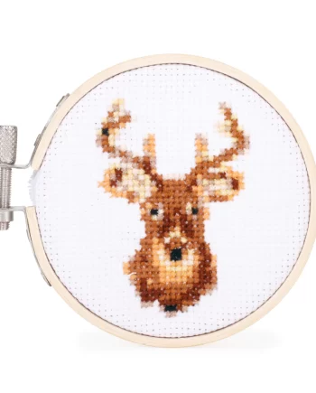 "Deer" Mini Cross Stitch Embroidery Kit