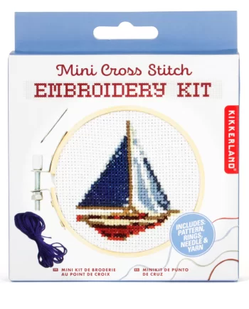 "Sailboat" Mini Cross Stitch Embroidery Kit