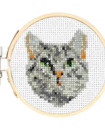 "Cat" Mini Cross Stitch Embroidery Kit