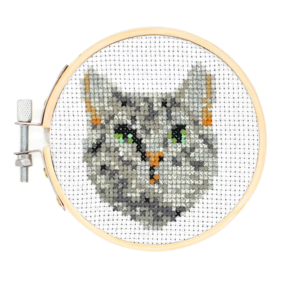 "Cat" Mini Cross Stitch Embroidery Kit