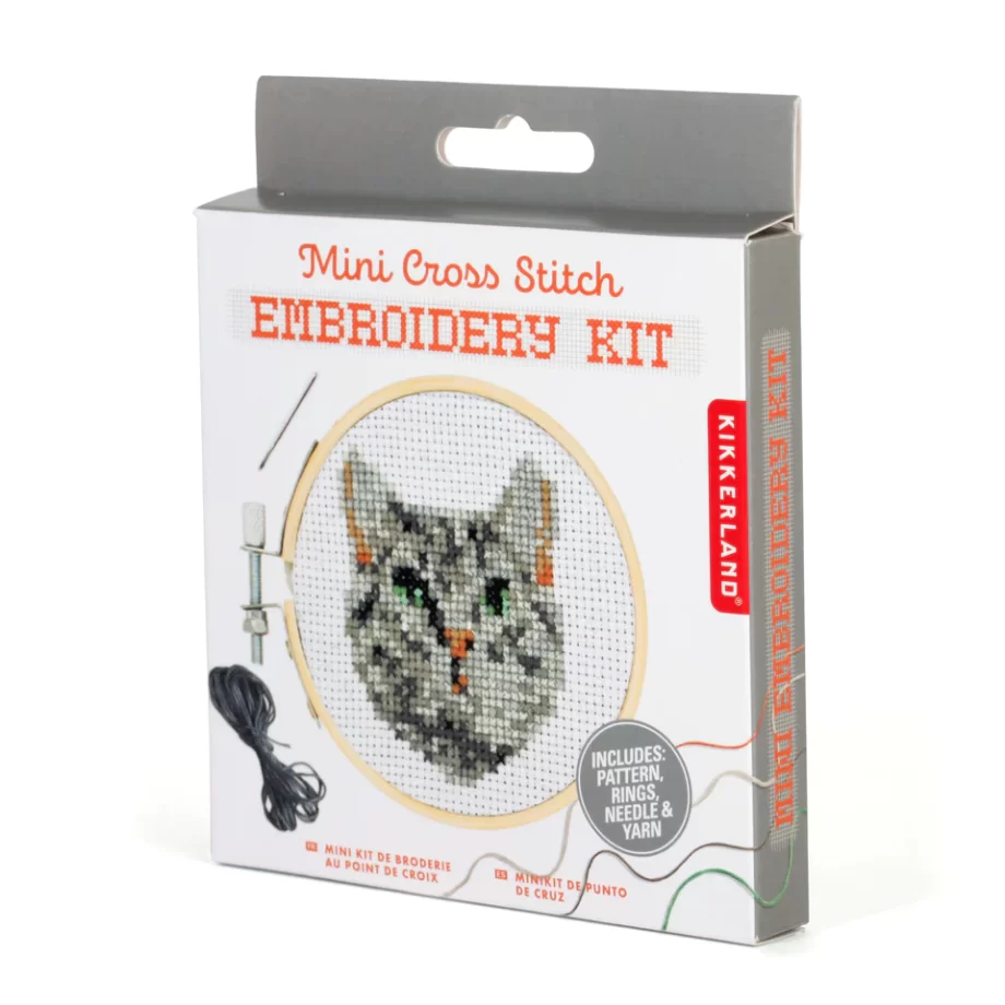 "Cat" Mini Cross Stitch Embroidery Kit