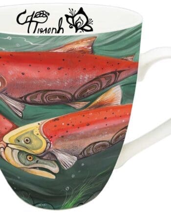 "Salmon Run" 18 oz. Signature Mug by Artist Carla Joseph