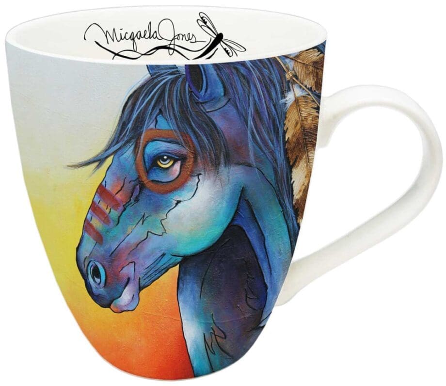 "Newe Punku" Horse 18 oz. Signature Mug by Artist Micqaela Jones