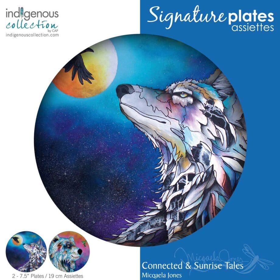Connected & Sunrise Tales 7.5" Signature Plates Box Set by Artist Micqaela Jones