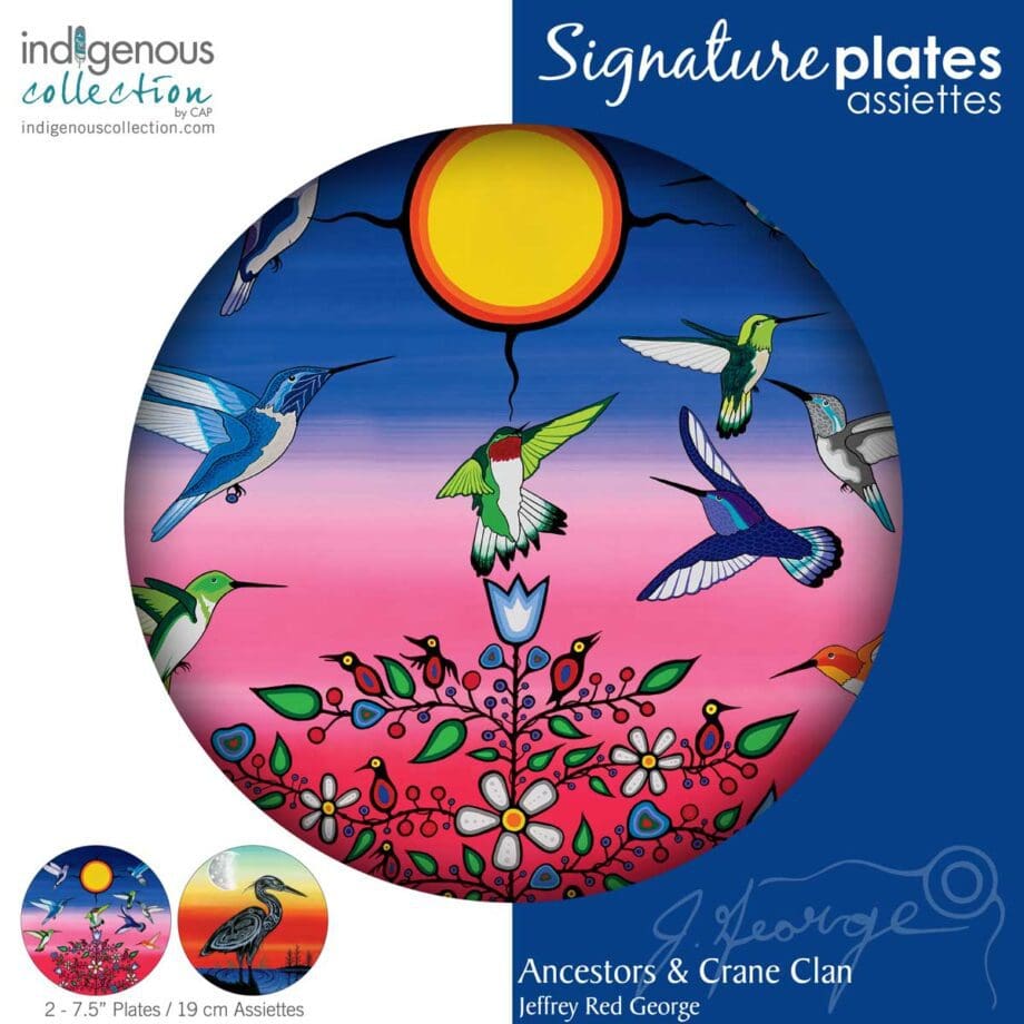 Ancestors & Crane Clan 7.5" Signature Plates Box Set by Artist Jeffery Red George